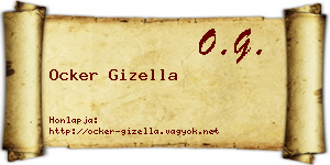 Ocker Gizella névjegykártya