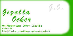 gizella ocker business card